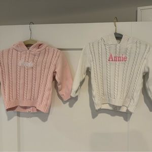 Set of 2 “Annie” sweaters 6mos